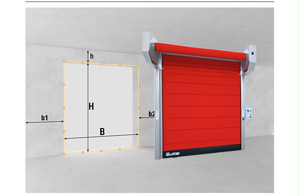 保温快速门门洞尺寸测量